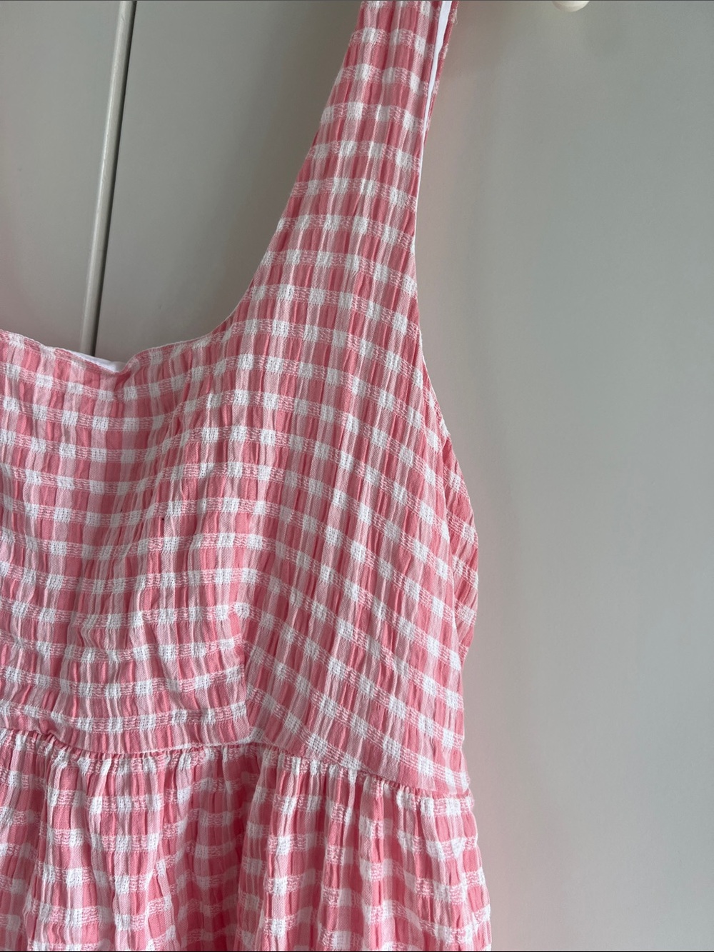 Jillian Harris x Joe Fresh Pink Gingham Field Dress Sundress - Picture 4 of 9